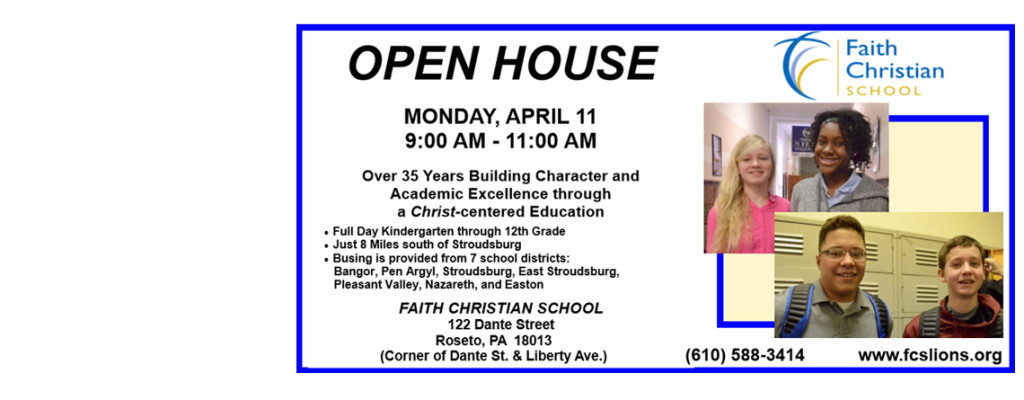 Open House Monday, April 11th