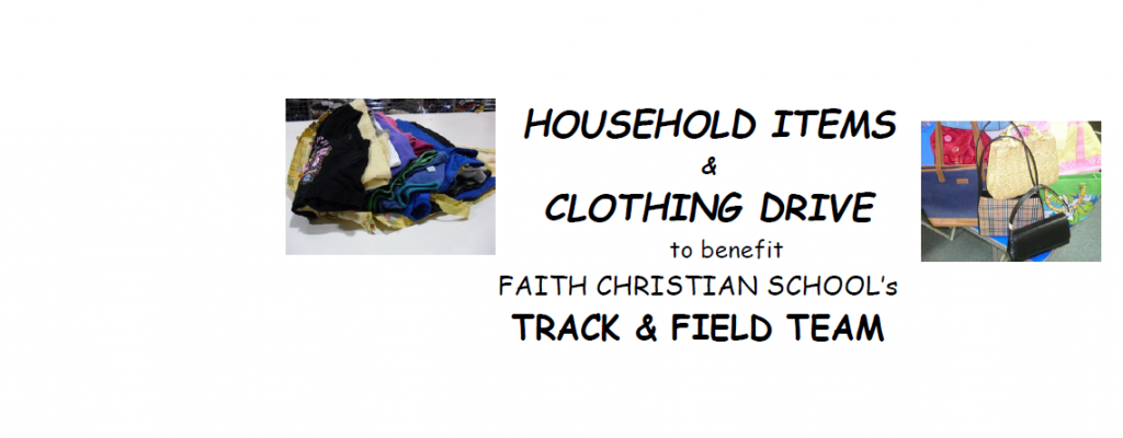Household Items & Clothing Drive April 18th final day