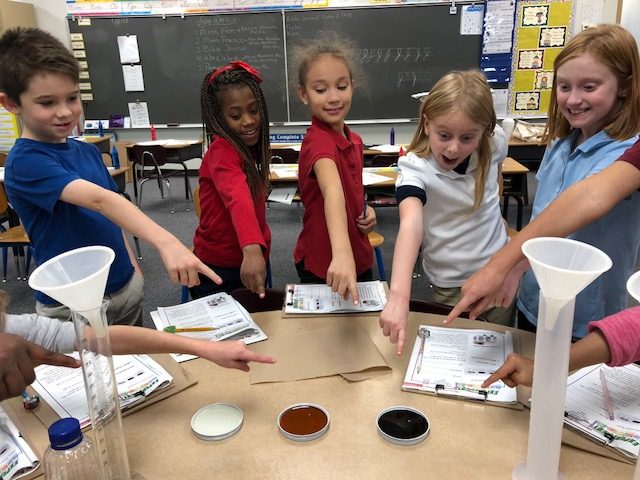 2nd Grade using Scientific Inquiry Steps to test the viscosity of certain liquids