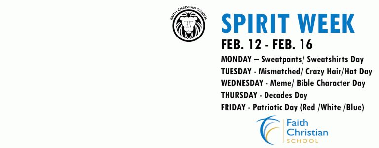 Spirit Week Feb 12th – Feb 16th