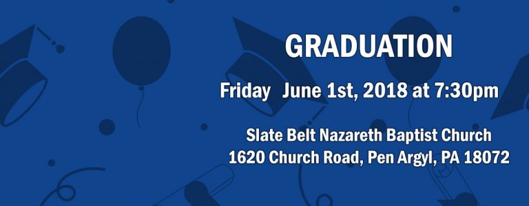 Graduation – Friday, June 1st, 2018 at 7:30pm