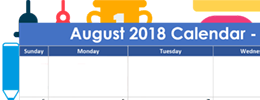 August 2018 Calendar