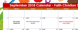 September 2018 Calendar