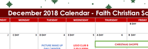 December 2018 Calendar