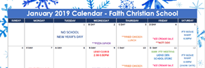 January 2019 Calendar