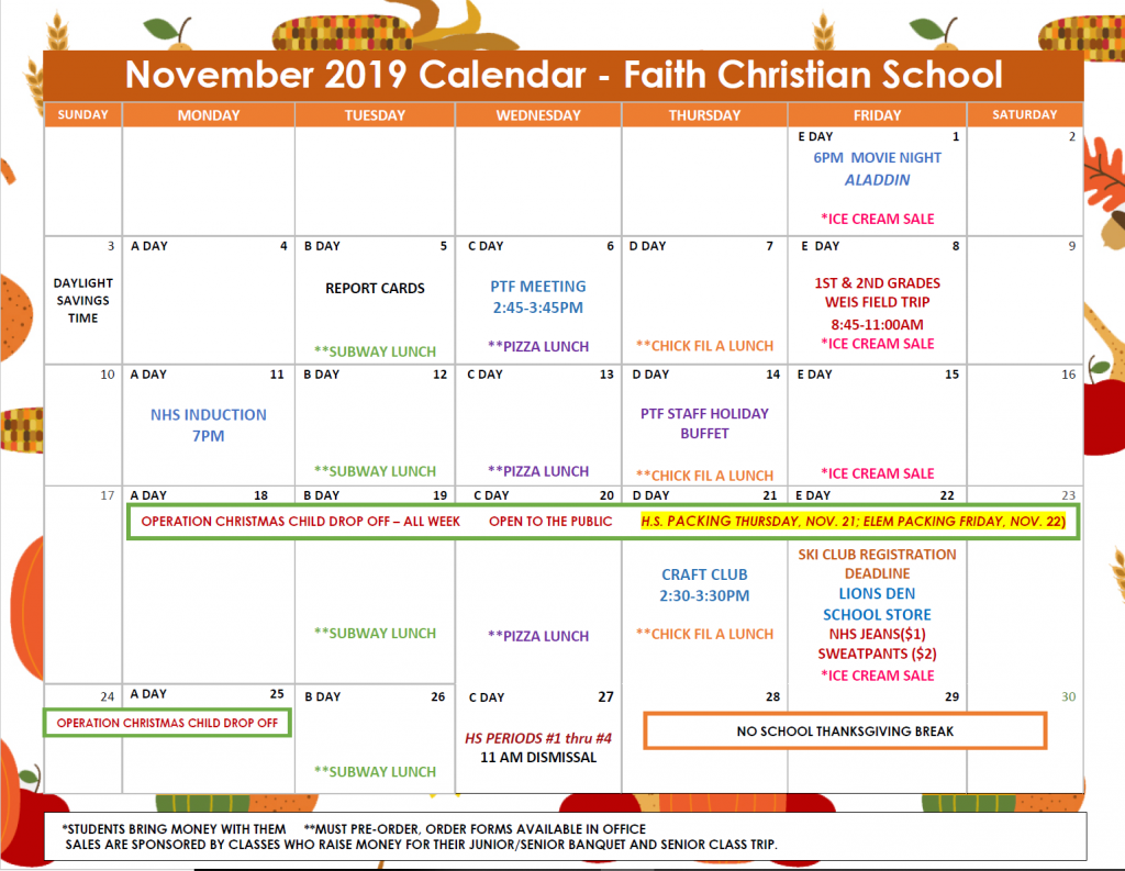 November 2019 Calendar