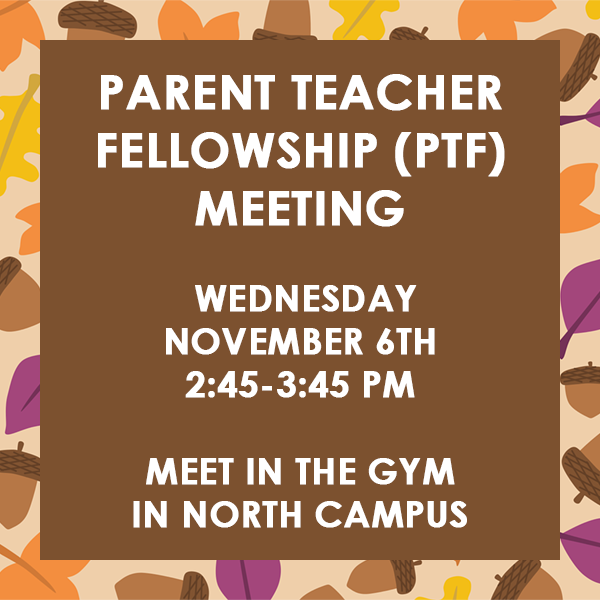PTF Meeting Wednesday, November 6th