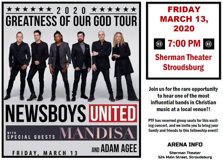 Newsboys Concert – March 13th, 2020