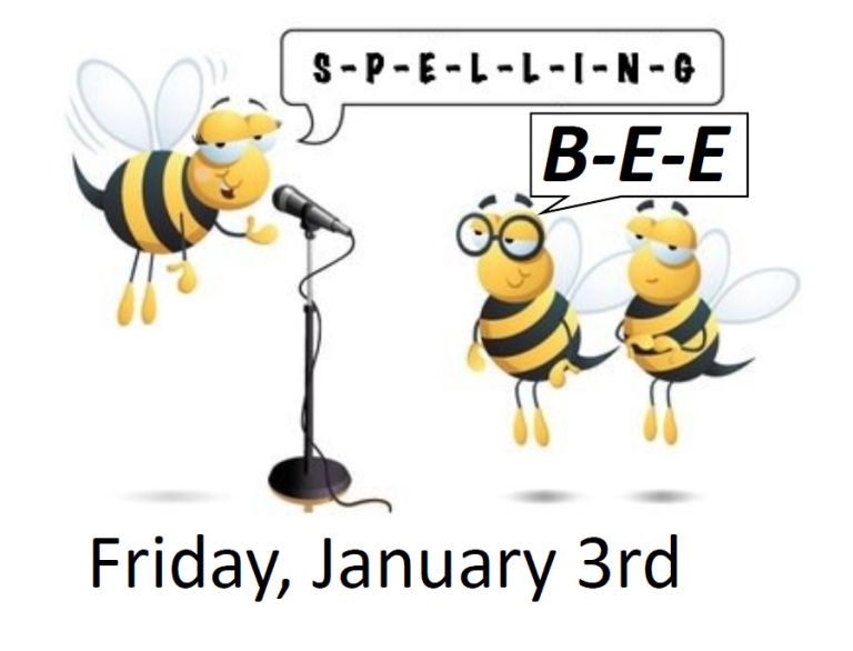 Spelling Bee – January 3rd