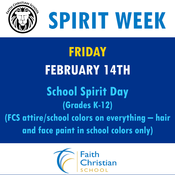 Spirit Week 2/10 – 2/14