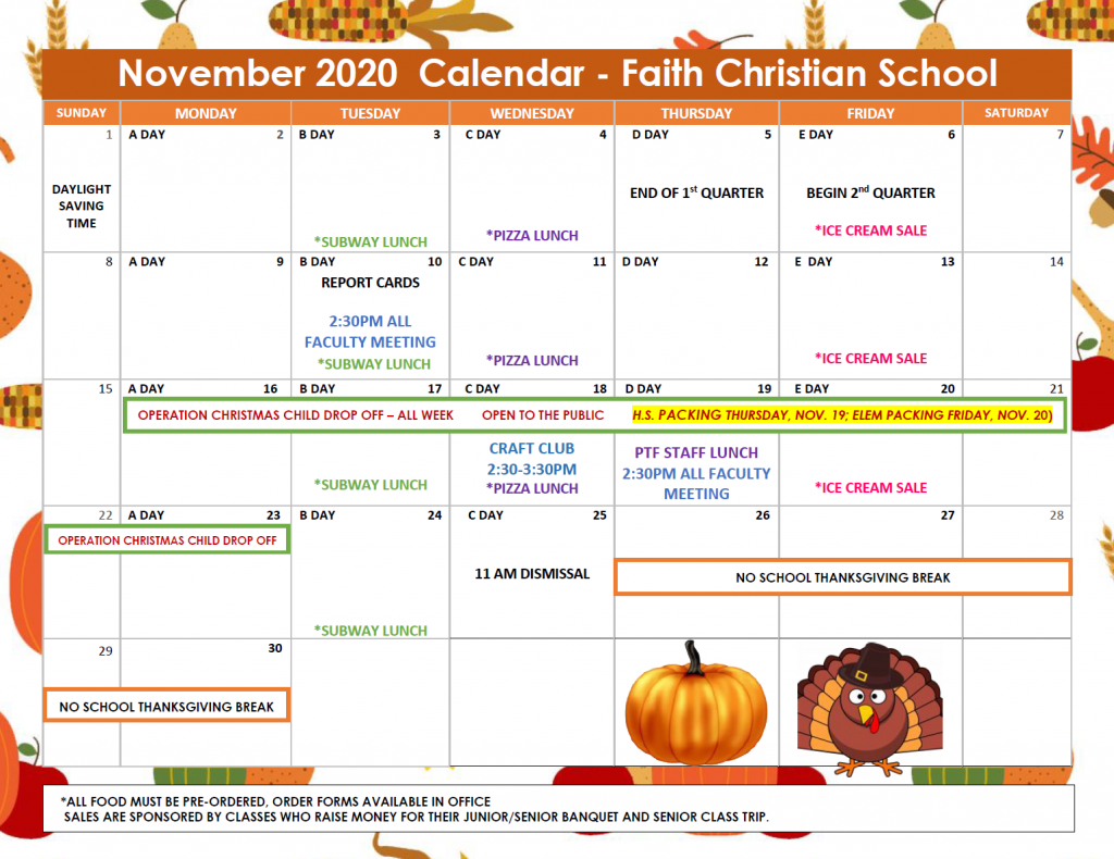 November 2020 Calendar