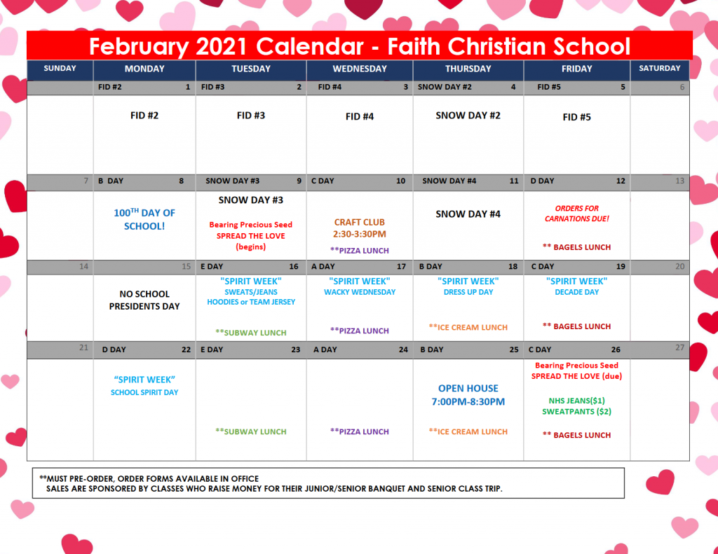 February 2021 Calendar