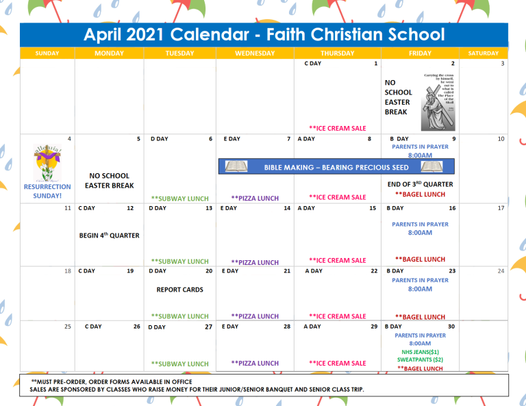 April 2021 Calendar