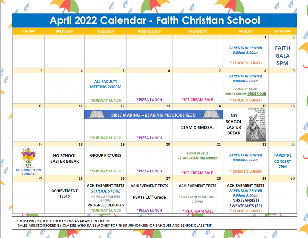 April 2022 Calendar