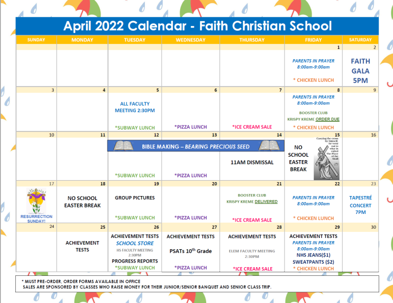 April 2022 Calendar