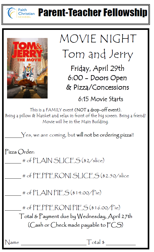 Movie Night - Friday April 29th