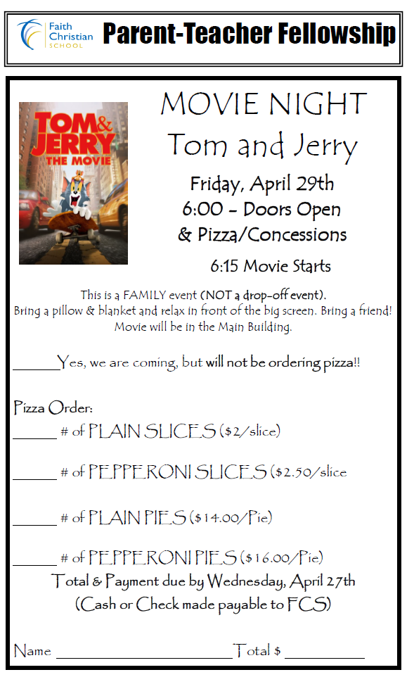 Movie Night – Friday April 29th