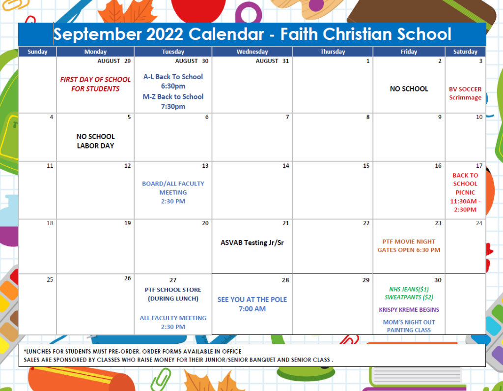 September 2022 Calendar