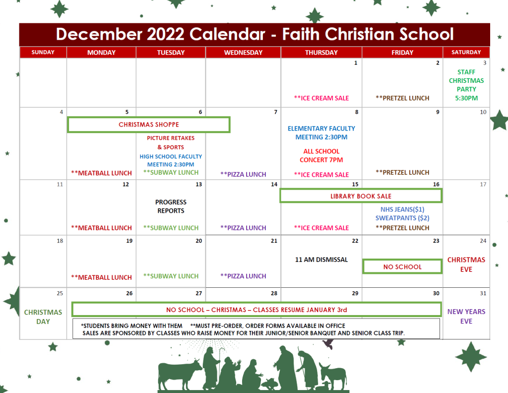 December 2022 Calendar