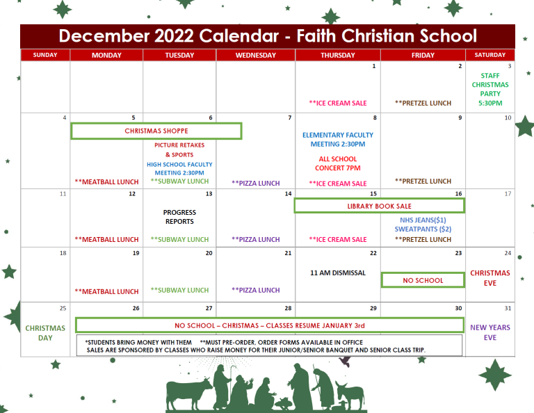 December 2022 Calendar