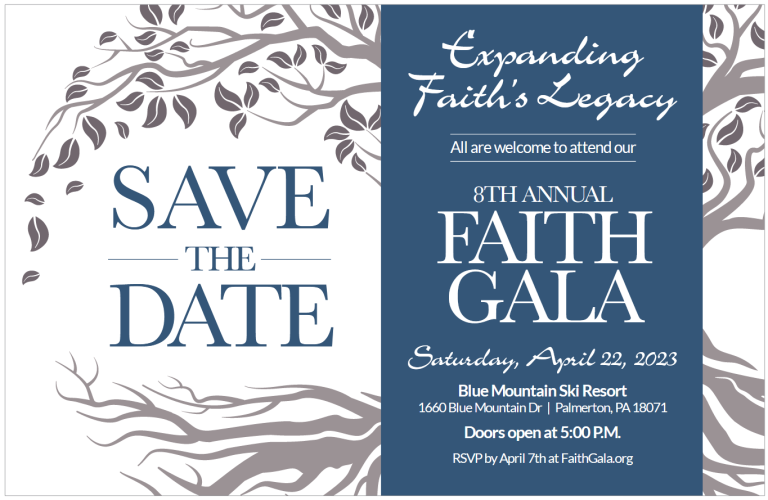 Save The Date – 8th Annual Faith Gala