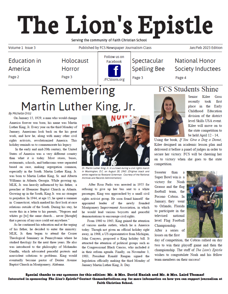 The Lion’s Epistle Jan/Feb 2023