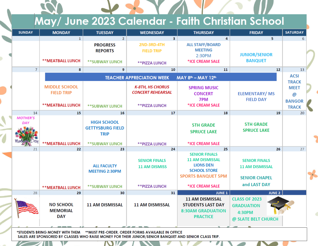 May 2023 Calendar