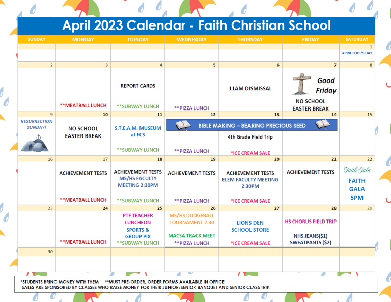 April 2023 Calendar