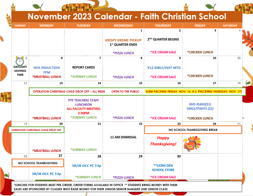 November 2023 Calendar