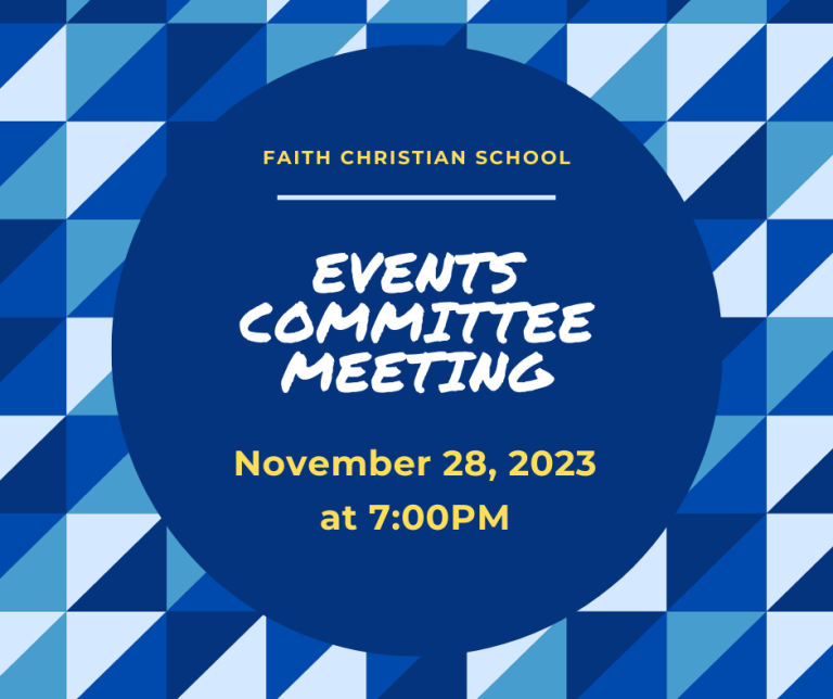 Events Committee Meeting – Nov 28th at 7pm
