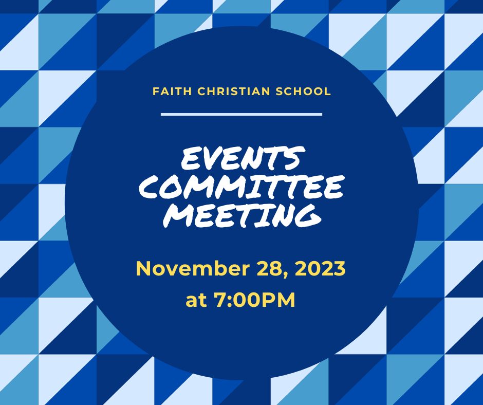 Events Committee Meeting - Nov 28th at 7pm