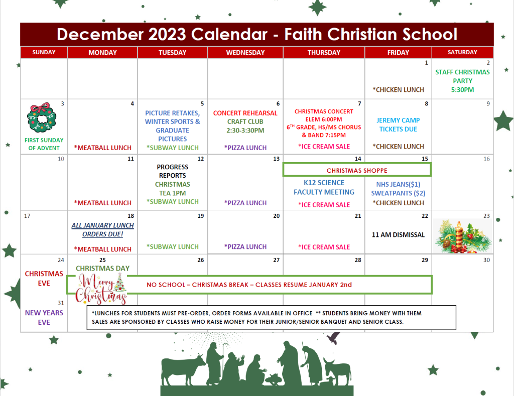 December 2023 Calendar