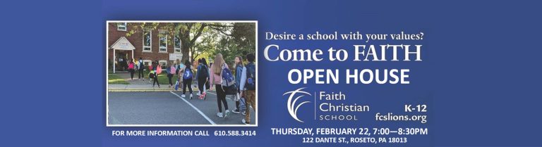 Open House – Thursday, February 22nd, 2024; 7PM-8:30PM