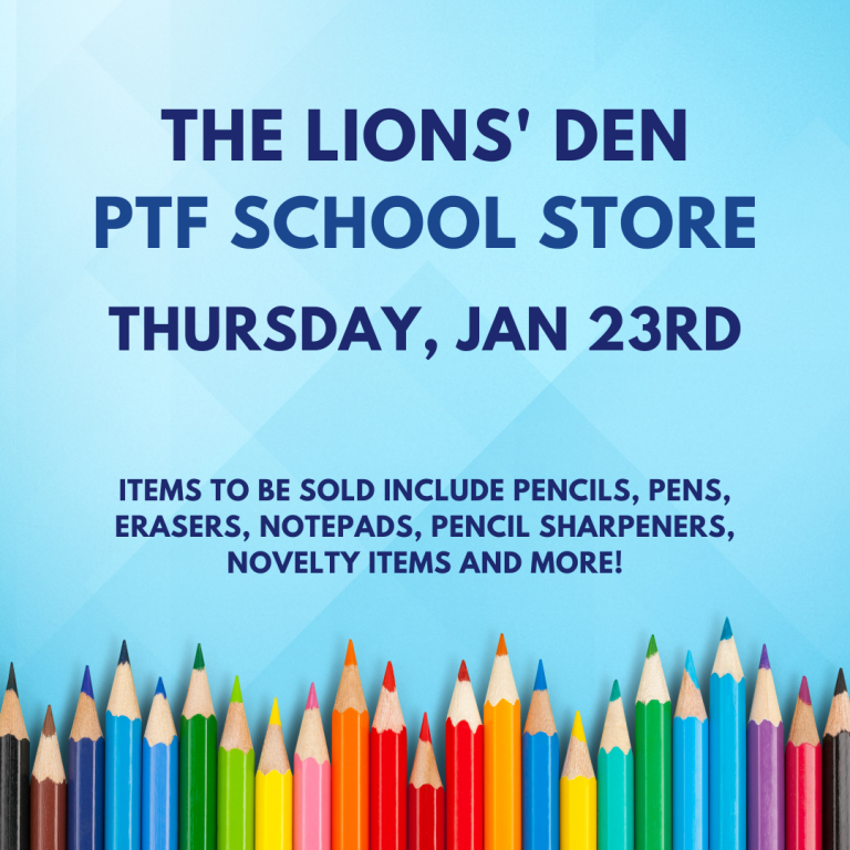 PTF School Store – January 23rd