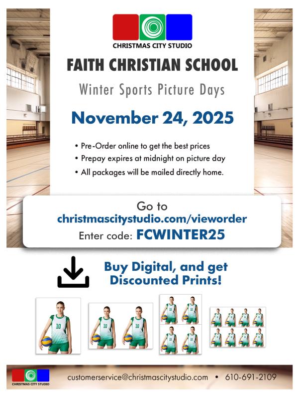 2025 PICTURE RETAKES and WINTER SPORTS PICTURES